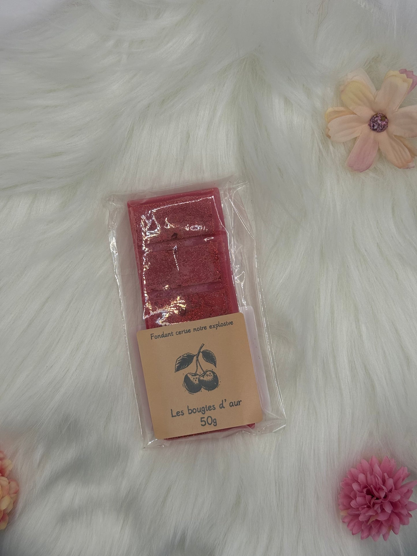 Fondant cerise noire explosive