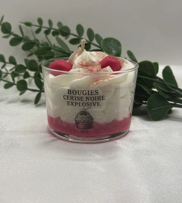 Bougie gourmande cerise noire